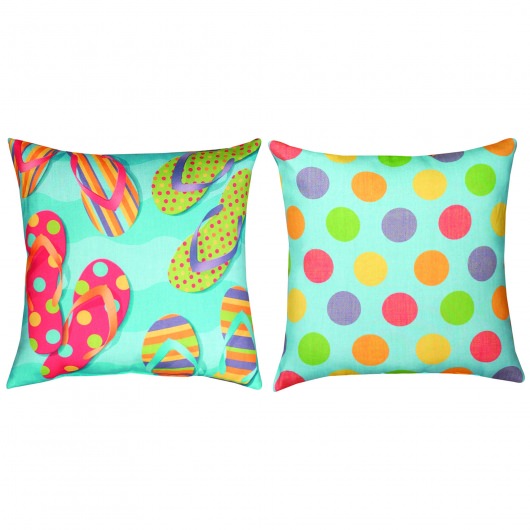 pillow tropical flip flop