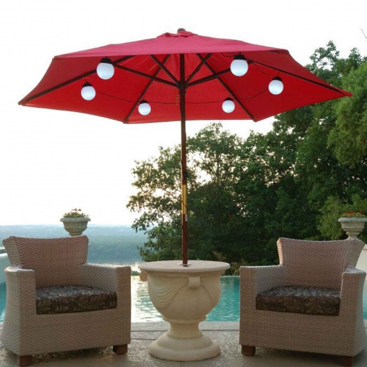 6 Globe Bright White LED Umbrella String Lights DFOHome