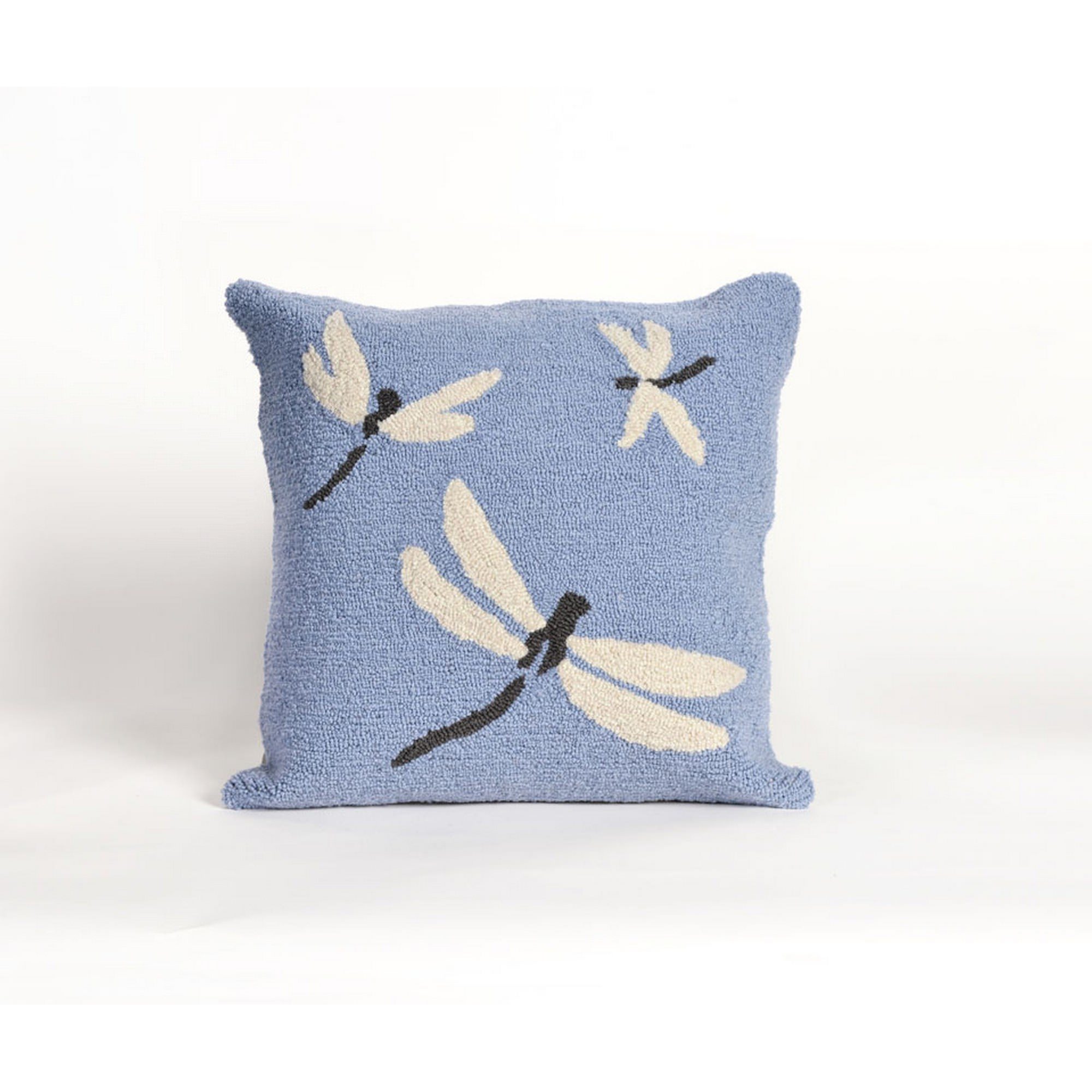 Shop Dragonfly Blue Outdoor Pillow Liora Manne by TransOcean; Pillows