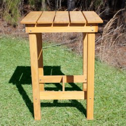 Stained Cypress Adirondack Bar Table Stained Cypress Adirondack Bar Table