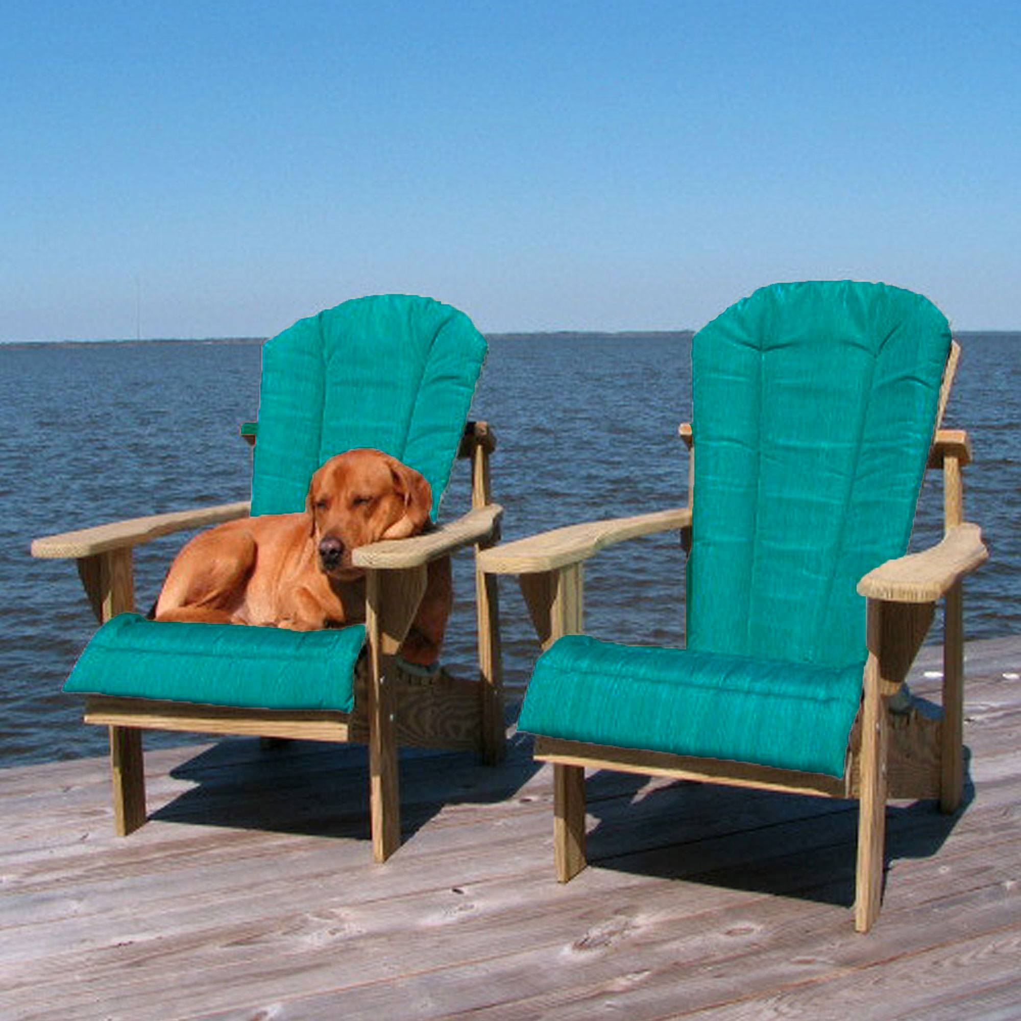 Shop Teal Adirondack Chair Cushion Weathercraft; Cushions; Outdoors