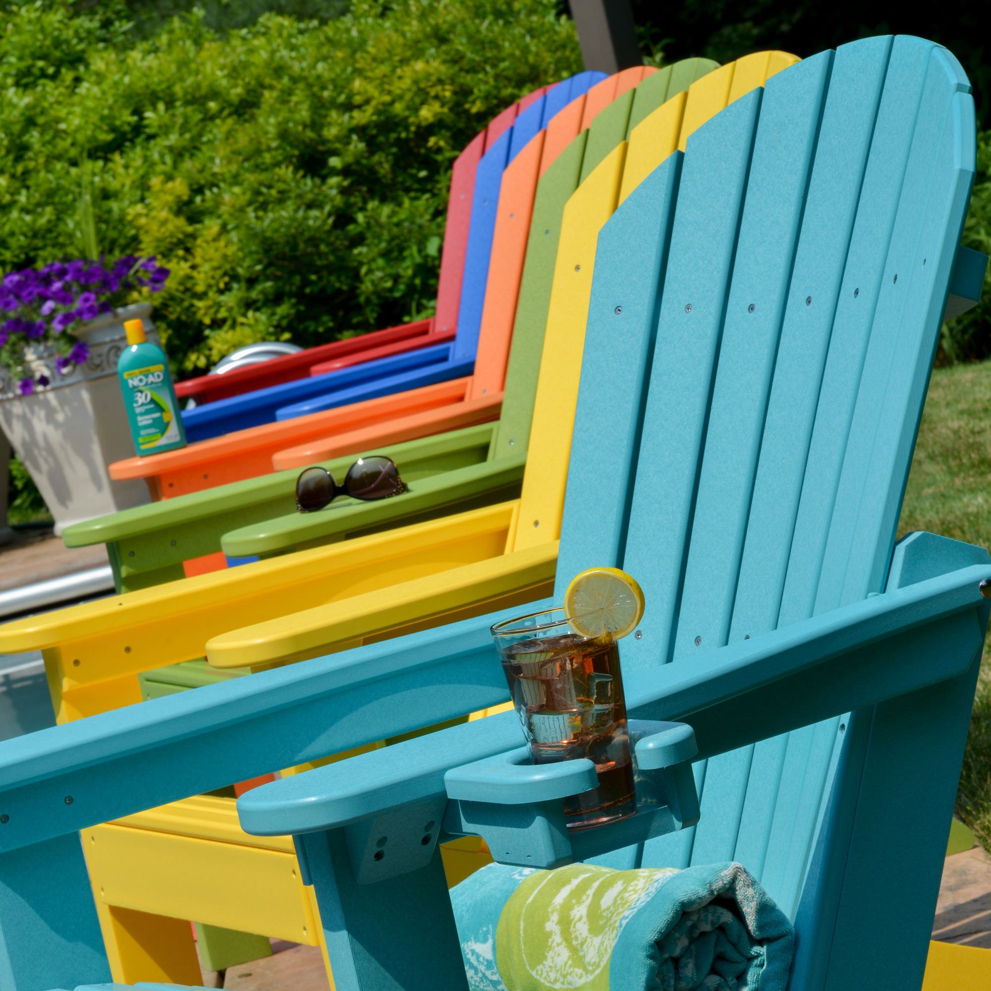 Yellow Plastic Adirondack Chairs Comfo-back resin adirondack chair 