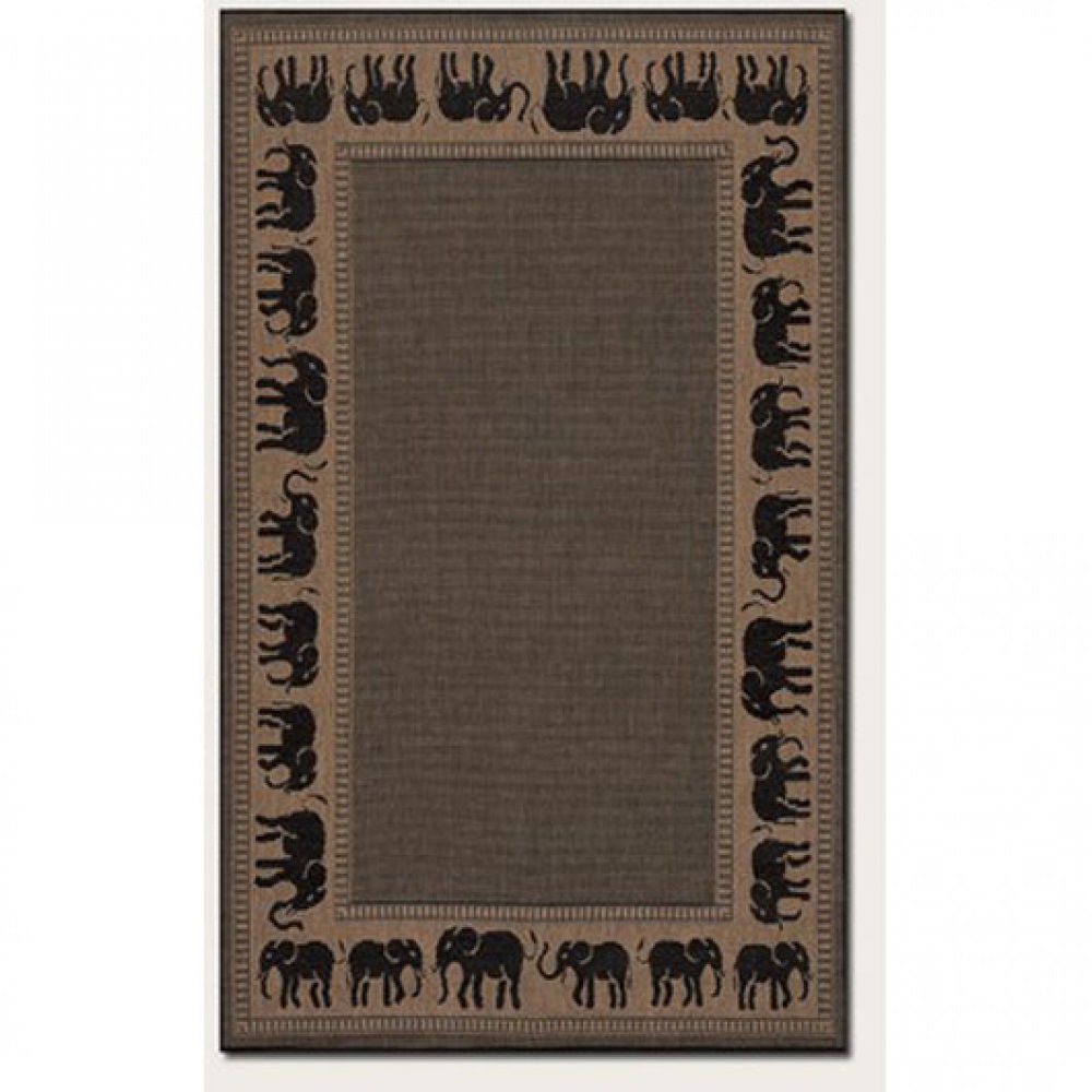 Recife Elephant Cocoa/Black Outdoor Rug (2 ft 3 in x 11 ft 9 in) Recife Elephant Cocoa/Black Outdoor Rug (2 ft 3 in x 11 ft 9 in)