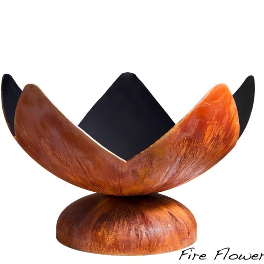 Fire Flower Artisan Fire Bowl with Patina Finish