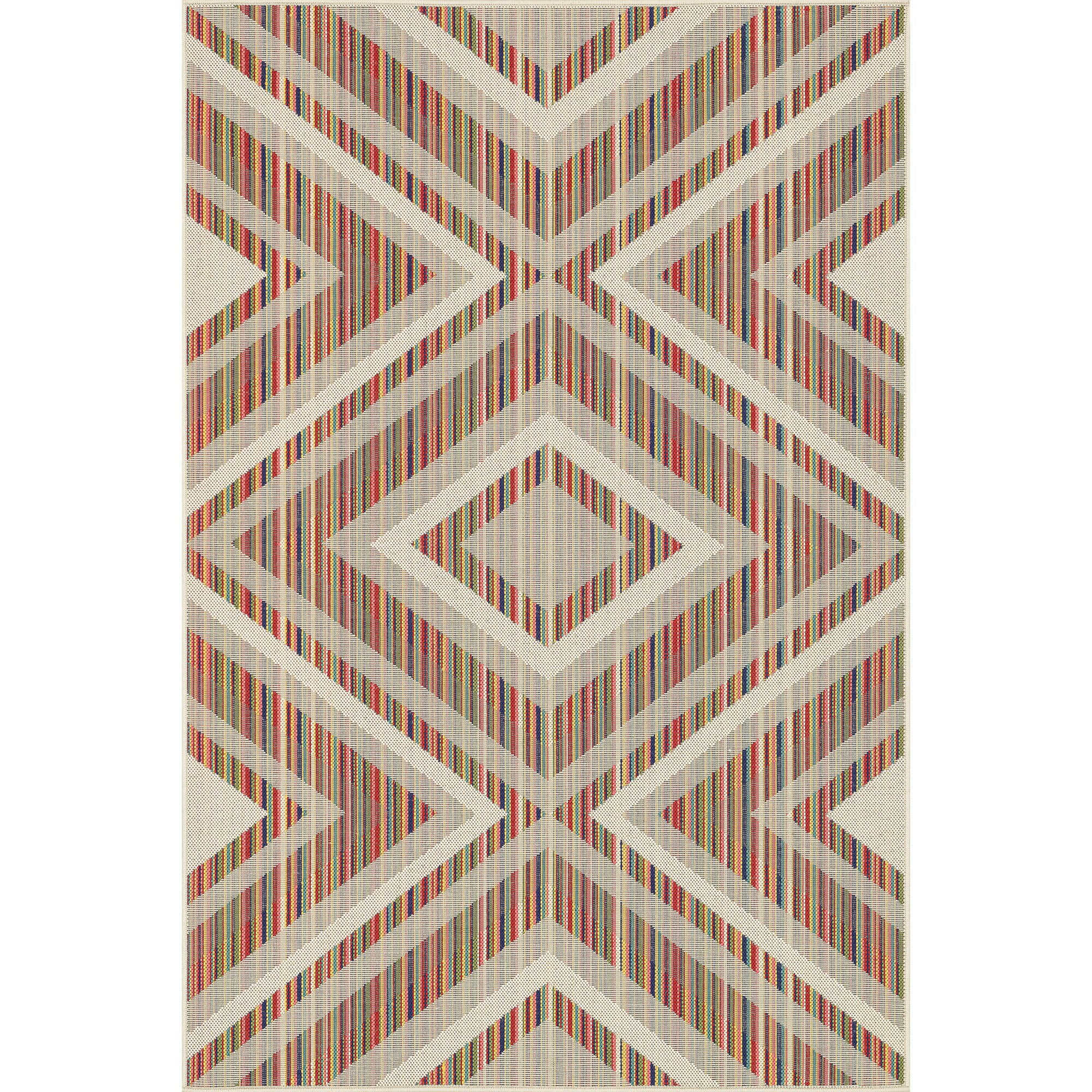 Ibiza Diamonds 3ft 11in X 5ft 10in Outdoor Rug