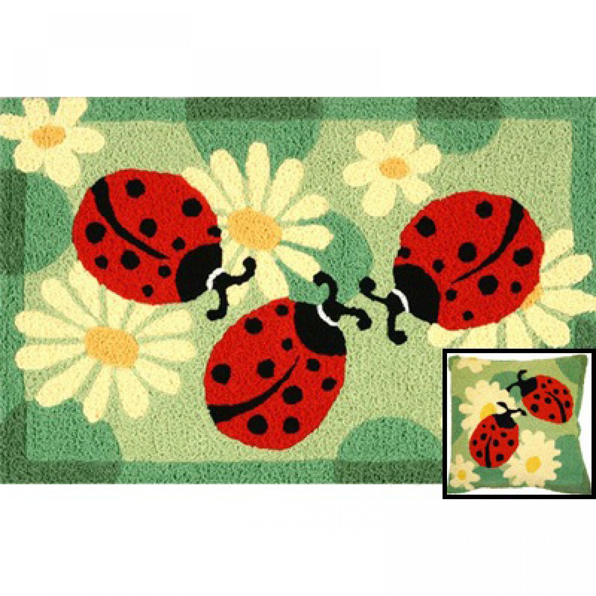 Jellybean Ladybugs SKU JBHV001 mat mats outdoor rugs DFOHome