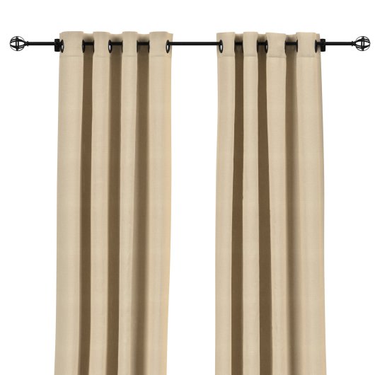 Sunbrella Linen Champagne Outdoor Curtain with Grommets