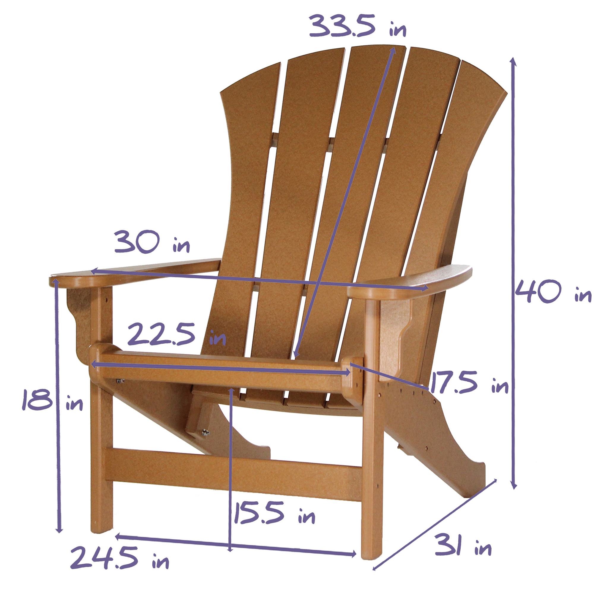Portable: This Adirondack chair measurements