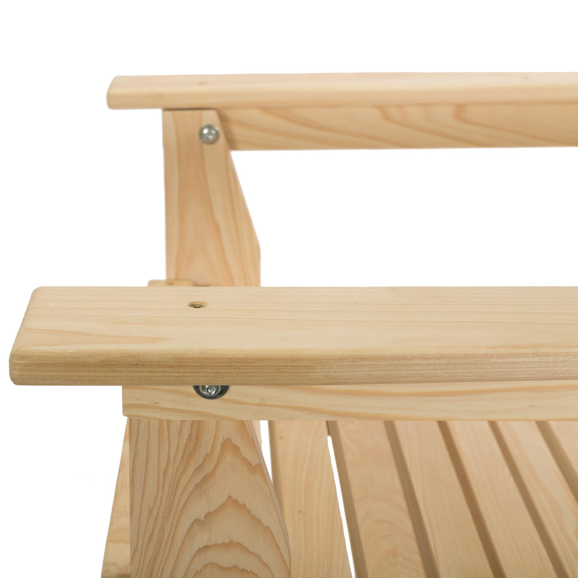 Hometown Cypress Folding Adirondack Chair - Natural
