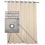 Cappuccino Semi-Sheer Extra Wide Outdoor Curtain