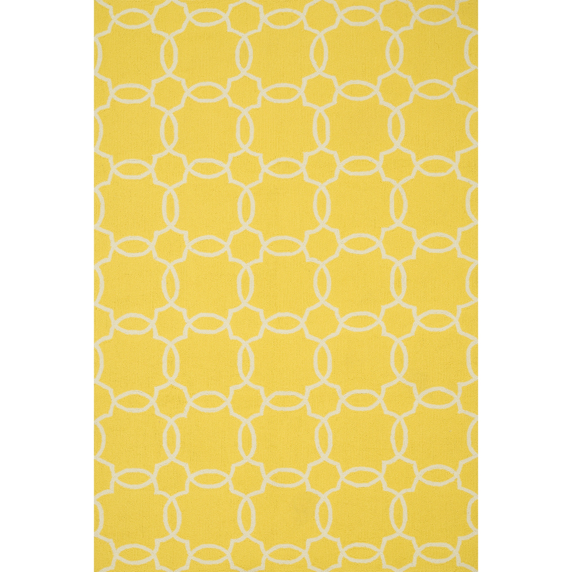 Ventura Simple Trellis Yellow Outdoor Rug 7ft 10in Round Ventura Simple Trellis Yellow Outdoor Rug 7ft 10in Round