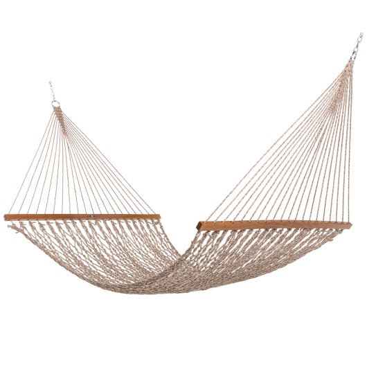 DURACORD® Single Original Rope Hammock - Antique Brown Oatmeal Heirloom Tweed