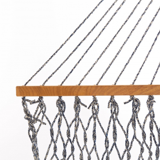 DURACORD® Deluxe Original Rope Hammock - Navy Oatmeal Heirloom Tweed