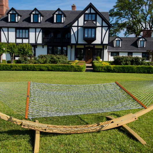 DURACORD® Large Original Rope Hammock - Green Oatmeal Heirloom Tweed