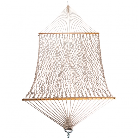 DURACORD® Large Original Rope Hammock - Antique Brown Oatmeal Heirloom Tweed