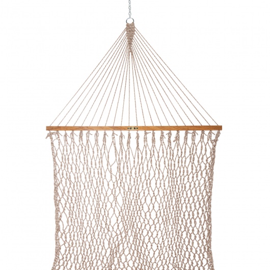 DURACORD® Large Original Rope Hammock - Antique Brown Oatmeal Heirloom Tweed