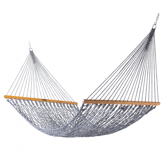 DURACORD® Deluxe Original Rope Hammock - Navy Oatmeal Heirloom Tweed