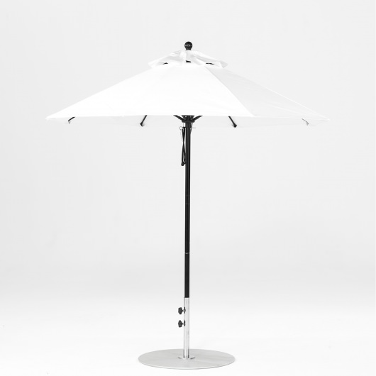 7.5 Ft. Pulley Lift Fiberglass Market Umbrella with Black Pole