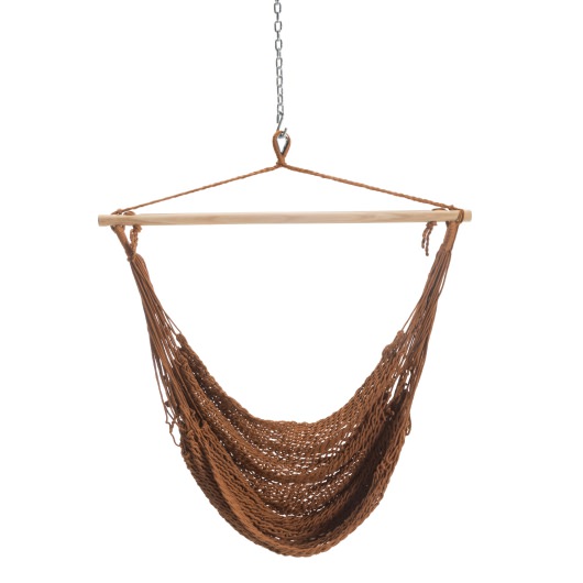 Deluxe Polyester Rope Swing Chair - Antique Brown