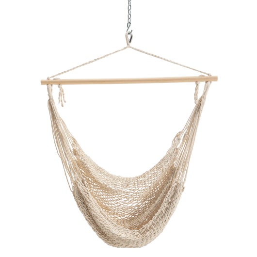 Deluxe Polyester Rope Swing Chair - Oatmeal