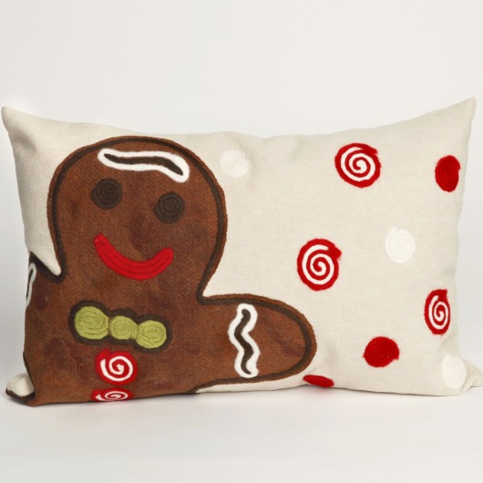 Ginger Boy Chocolate Outdoor Throw Pillow