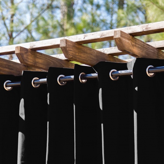 Nero Extra Wide Outdoor Curtain