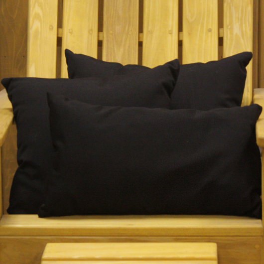 Black Sunbrella Outdoor Throw Pillow