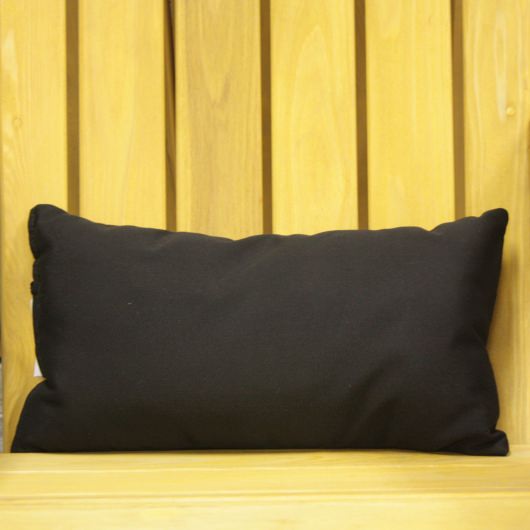 Black Sunbrella Outdoor Throw Pillow