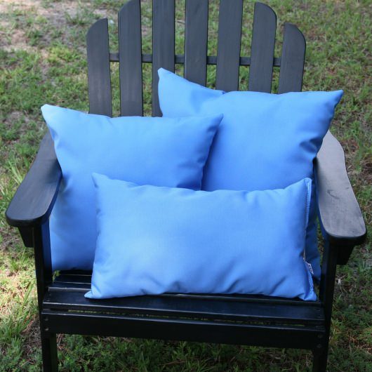 Canvas Capri Sunbrella Outdoor Throw Pillow 19 in. x 10 in. Rectangle/Lumbar