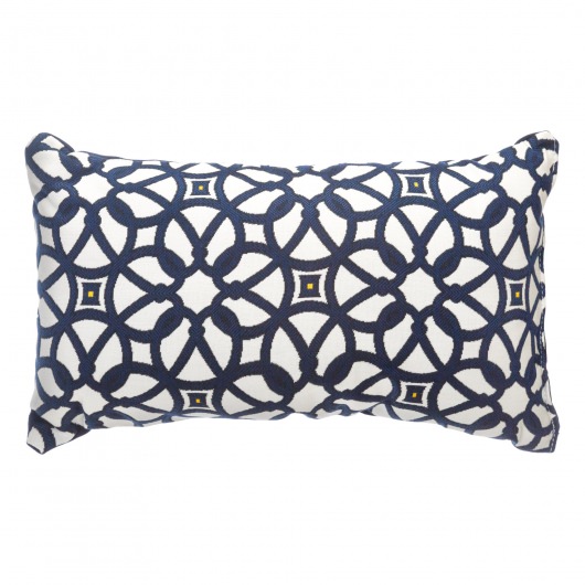 Luxe Indigo Sunbrella Designer Porch Pillow