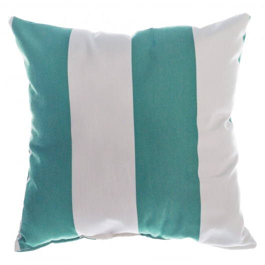 Resort Stripe Jade Sunbrella Outdoor Throw Pillow