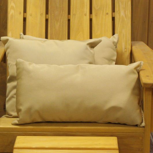 Tan Sunbrella Outdoor Throw Pillow