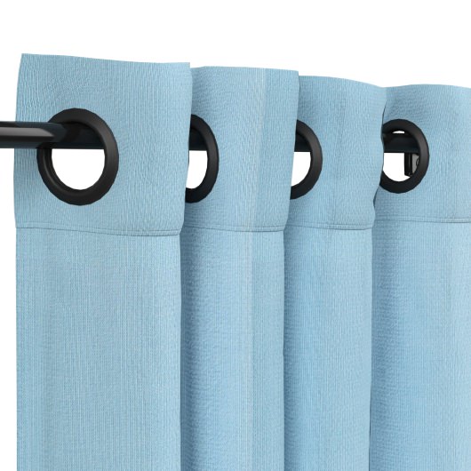 Sunbrella Canvas Air Blue Outdoor Curtain with Grommets