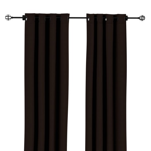 Sunbrella Canvas Bay Brown Outdoor Curtain with Grommets