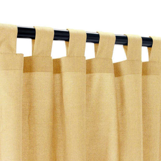 Sunbrella Canvas Brass Outdoor Curtain with Grommets