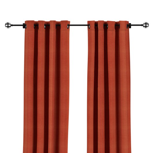Sunbrella Canvas Brick Outdoor Curtain with Grommets