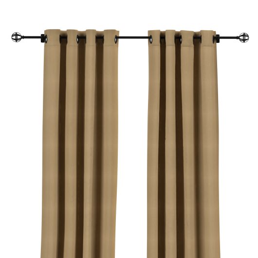 Sunbrella Canvas Camel Outdoor Curtain with Grommets