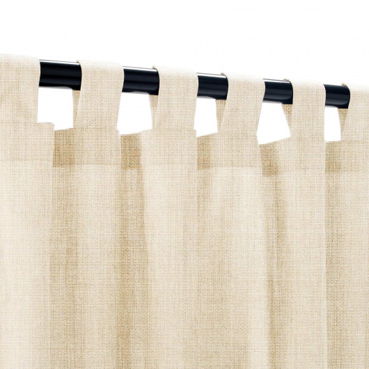 Sunbrella Canvas Flax Outdoor Curtain with Grommets