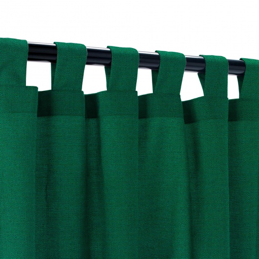 Sunbrella Canvas Forest Green Outdoor Curtain with Grommets