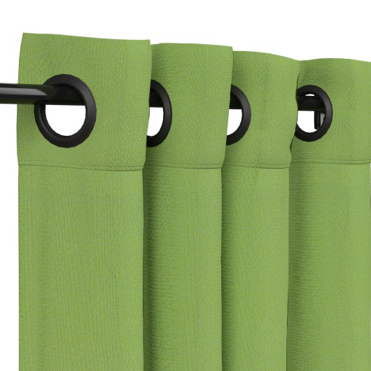 Sunbrella Canvas Ginkgo Outdoor Curtain with Grommets