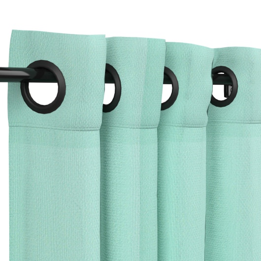 Sunbrella Canvas Glacier Outdoor Curtain with Grommets