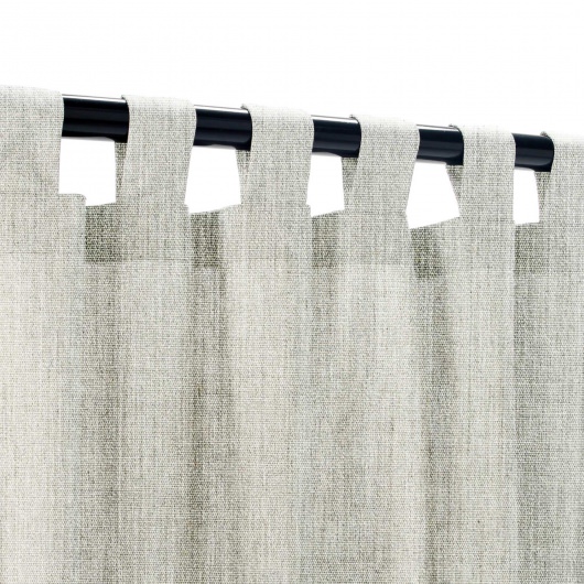 Sunbrella Canvas Granite Outdoor Curtain with Grommets