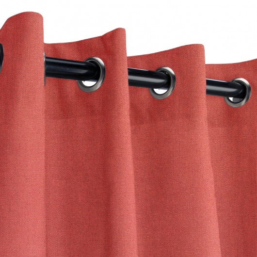 Sunbrella Canvas Henna Outdoor Curtain with Grommets