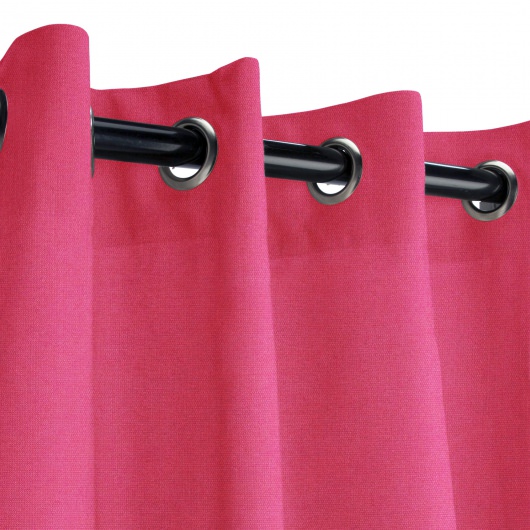 Sunbrella Canvas Hot Pink Outdoor Curtain with Grommets