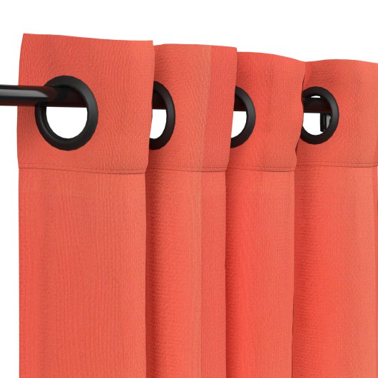 Sunbrella Canvas Melon Outdoor Curtain with Grommets