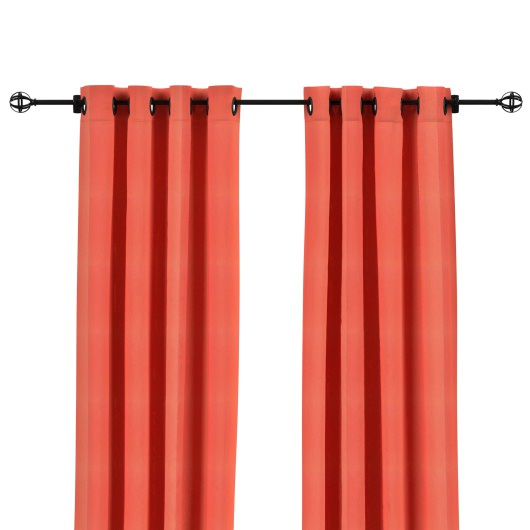 Sunbrella Canvas Melon Outdoor Curtain with Grommets