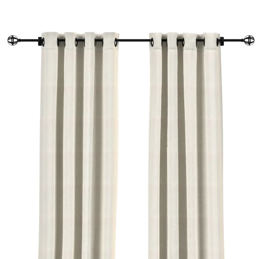 Sunbrella Canvas Natural Outdoor Curtain with Grommets