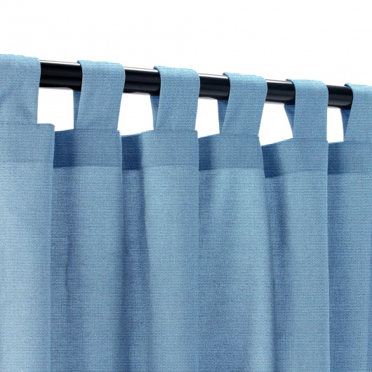 Sunbrella Canvas Sapphire Blue Outdoor Curtain with Grommets
