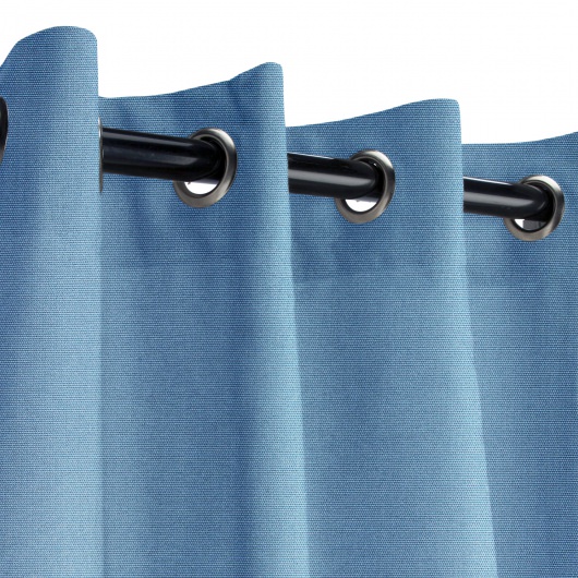 Sunbrella Canvas Sapphire Blue Outdoor Curtain with Grommets
