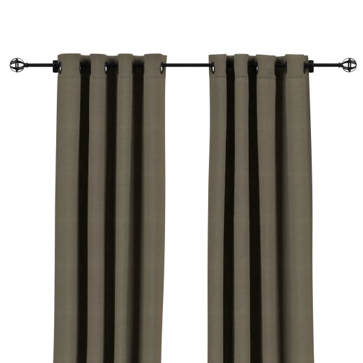 Sunbrella Canvas Taupe Outdoor Curtain with Grommets